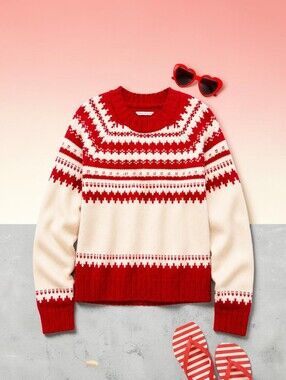 New! American Eagle Fair Isle Holiday Sweater size Large